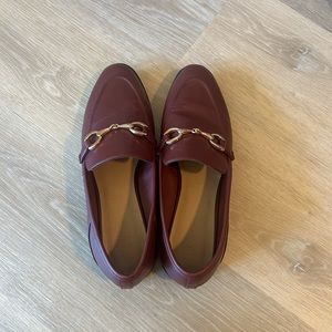 LOFT Maroon Red Horsebit Loafers Women’s Size 8.5